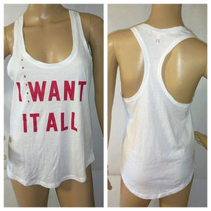 🎉NWT! White Victoria's Secret Racerback Tank Top